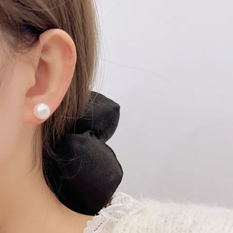Elegante Imitationsperlen Ohrstecker Mit 925 Sterlingsilber Stift Vergoldet Künstliche Perlen Clip-Ohrringe Für Damen Schmuck