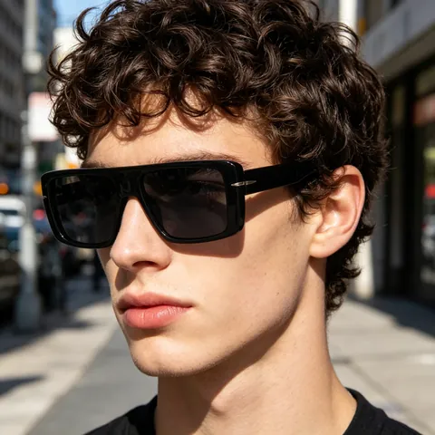Gafas De Sol Polarizadas Cuadradas Hombre Protección UV400 Montura PC Lentes TAC Pesca Aire Libre