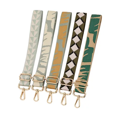 Ethno Jacquard Breiter Taschengurt Verstellbarer Schultergurt Ersatz Für Handtaschen Umhängetaschen Mit Metallschnalle Polyester Gewebter Gurt