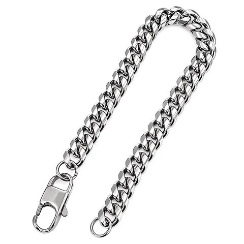 Titanium Roestvrij Staal Cubaanse Schakelketting Halsketting Armband Voor Heren Dames Hip Hop Zilveren Sieraden