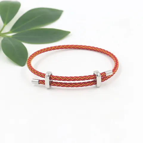 Verstelbare Roestvrijstalen Staaldraad Armband Minimalistische Geweven Handgemaakte Sieraden Voor Mannen Vrouwen DIY Kralen Armband