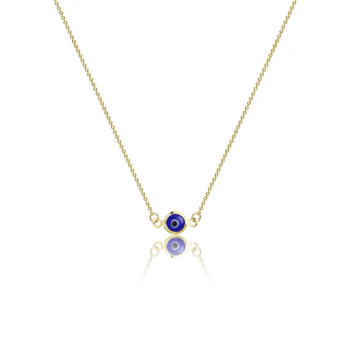 Stainless Steel Evil Eye Pendant Necklace For Women 18K Gold Plated Enamel Charm Blue Red Black White Eye Choker Jewelry