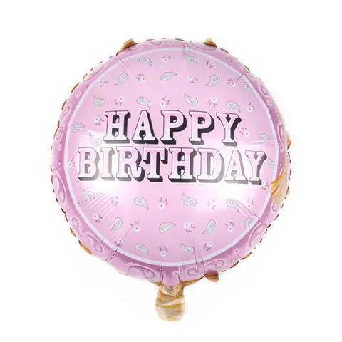 Happy Birthday Aluminum Foil Mylar Balloon Round Star Shaped Reusable Inflatable Party Decoration For Birthday Celebration