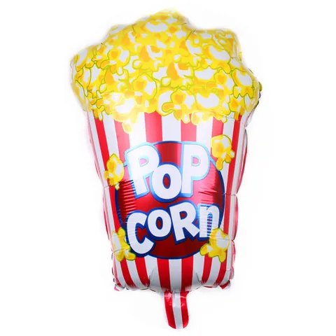 Cute Rabbit Popcorn Pizza Donut Cupcake Foil Balloons For Birthday Party Celebration Decoration Cartoon Animal Food Shaped Balloons