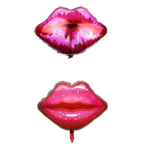 Lipstick Shape Foil Balloon Aluminum Film Balloon For Valentine's Day Wedding Engagement Anniversary Birthday Party Decorations