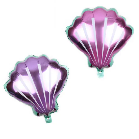 Shell Shaped Aluminum Foil Balloon Metallic Mylar Balloons For Ocean Theme Birthday Party Wedding Event Party Decoration