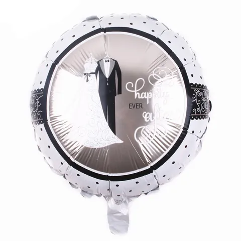 18 Zoll Herzförmige Aluminiumfolie Luftballons Bräutigam Braut Smoking Hochzeitskleid Party Dekoration Mylar Luftballons Hochzeit Zeremonie Dekor