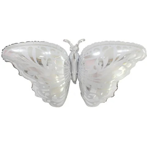Palloncino in Pellicola di Alluminio a Forma di Farfalla Argento Grande Palloncino Metallico per Decorazioni Feste di Compleanno Matrimonio