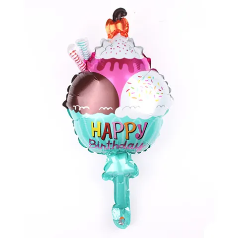 Globos de Papel de Aluminio con Forma de Comida Mini Hamburguesa Pizza Donut Helado Hot Dog para Decoración de Cumpleaños