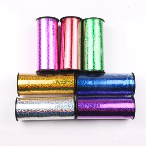 Laser Metallic Balloon Ribbon Shiny Glitter String For Wedding Birthday Party Decorations Gift Wrapping DIY Floral Crafts