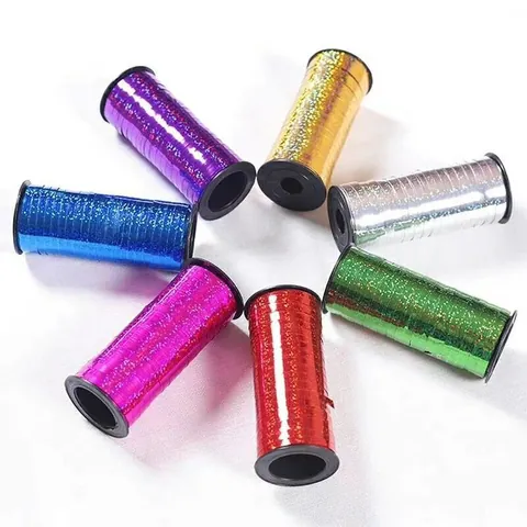 Laser Metallic Balloon Ribbon Shiny Glitter String For Wedding Birthday Party Decorations Gift Wrapping DIY Floral Crafts