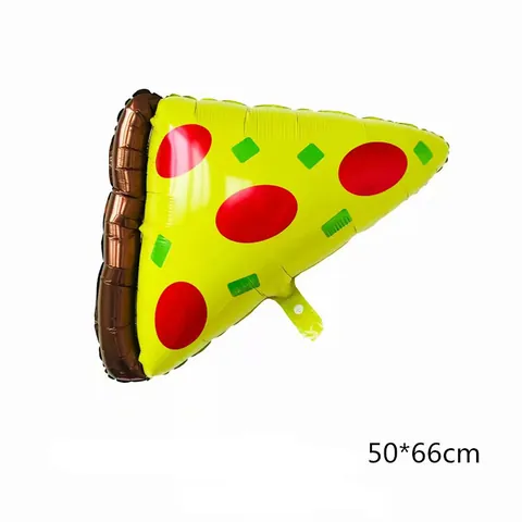 Globos de Papel de Aluminio de la Serie de Alimentos Pizza Hamburguesa Papas Fritas Palomitas de Maíz Malvavisco Para Decoración de Fiesta