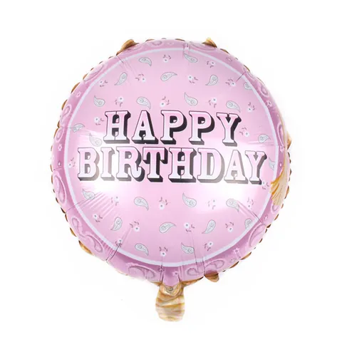 Happy Birthday Aluminum Foil Mylar Balloon Round Star Shaped Reusable Inflatable Party Decoration For Birthday Celebration