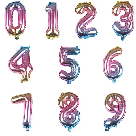 Zahlen Folienballon Aluminiumfolie Digitale Ballons Für Geburtstag Party Jubiläum Abschluss Feier Hochzeit Dekor