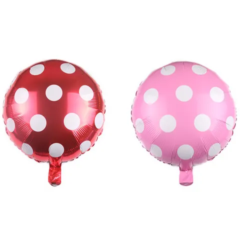 Large Round Polka Dot Aluminum Foil Balloon Metallic Birthday Wedding Party Decoration Helium Mylar Balloon Party Supplies