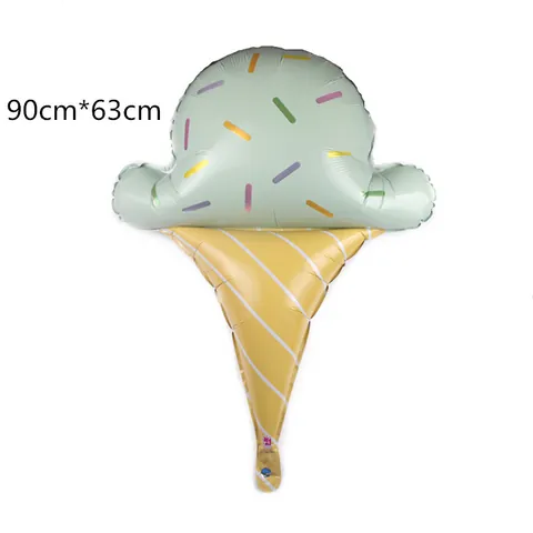 Ice Cream Cone Shaped Aluminum Foil Balloon Large Food Pattern Mylar Balloon For Birthday Party Summer Celebration Decoration