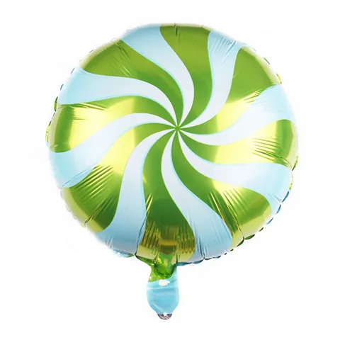 Round Lollipop Foil Balloon Colorful Spiral Striped Candy Balloon For Kids Birthday Party Decoration Activity Event Ornament
