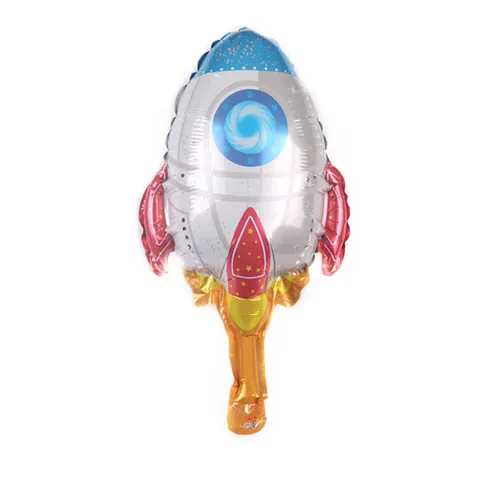 Mini Cartoon Rocket Astronaut Aluminum Foil Balloons Space Theme Birthday Party Decorations For Kids Celebration