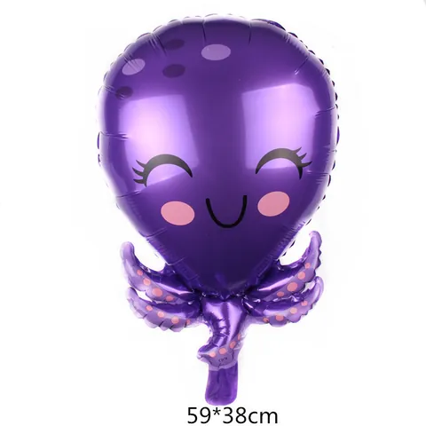 Cartoon Marine Animal Aluminum Foil Balloon Cute Sea Life Octopus Seahorse Crab Starfish Balloon For Birthday Party Decor