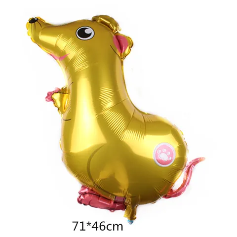 Cartoon Animal Mouse Aluminum Foil Balloons For Birthday Party Decoration Wedding Event Supplies Gold Blue Red Donut Shapes