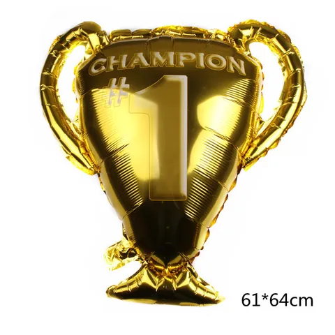 Gold Champion Trophy Shaped Aluminum Film Balloon Foil Balloon For Sports Party Graduation Wedding Celebration Decorations