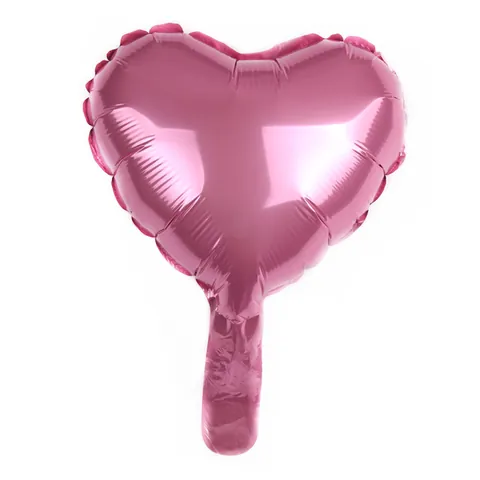 Metallic Heart Shaped Foil Balloon Glossy Mylar Mirror Balloons For Wedding Birthday Party Valentine Day Decoration