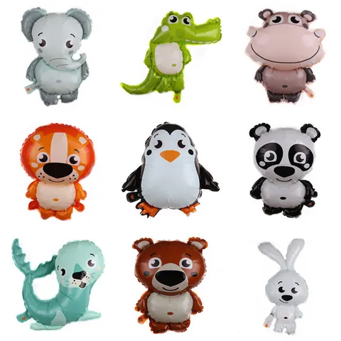 Ballon Mignon en Feuille d'Aluminium d'Animaux Panda Lion Pingouin Éléphant pour Décoration de Fête d'Anniversaire d'Enfants
