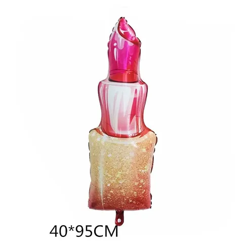 Lipstick Lips Nail Polish Aluminum Foil Balloons For Valentine's Day Birthday Party Decoration Makeup Theme Mylar Balloons