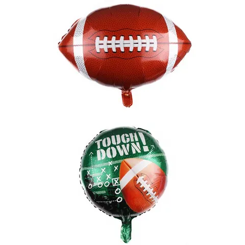 American Football Rugby Aluminum Foil Balloons Sports Party Decorations Touchdown Champion Mylar Balloons For Game Day Celebration