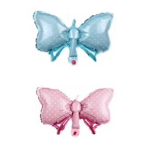 Mini Butterfly Shaped Aluminum Foil Balloons Polka Dot Inflatable Mylar Balloons For Birthday Party Wedding Decoration Kids Toy