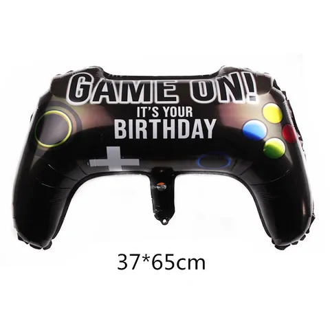 Game Controller Shape Aluminum Foil Balloons Level Up Birthday Party Decorations Mylar Balloon Video Game Party Supplies For Boys Kids
