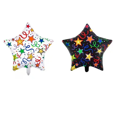 Grande Palloncino in Foglio di Alluminio a Forma di Stella Con Motivo a Stelle Colorate per Decorazione Festa di Compleanno Halloween