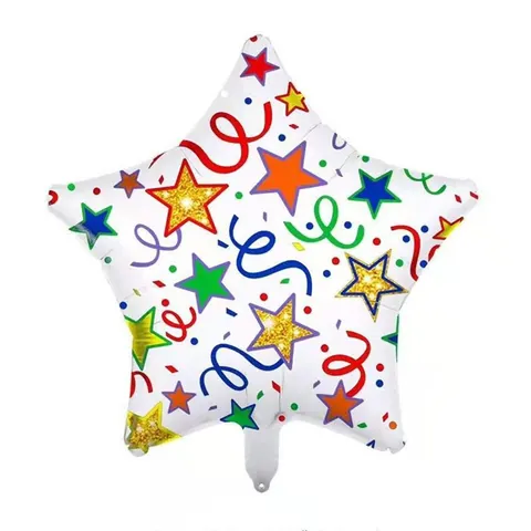 Grande Palloncino in Foglio di Alluminio a Forma di Stella Con Motivo a Stelle Colorate per Decorazione Festa di Compleanno Halloween