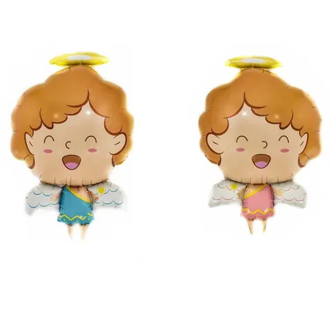 Globo de Papel de Aluminio de Ángel Dibujos Animados Bebé Niño Niña Forma Globos de Mylar Para Niños Fiesta de Cumpleaños Decoración
