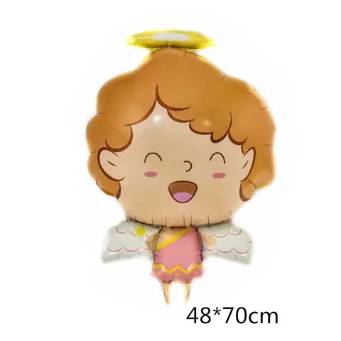 Globo de Papel de Aluminio de Ángel Dibujos Animados Bebé Niño Niña Forma Globos de Mylar Para Niños Fiesta de Cumpleaños Decoración