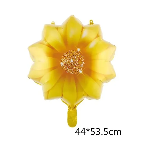 Sunflower Shape Aluminum Foil Balloon Cartoon Daisy Flower Mylar Balloon For Birthday Wedding Party Decoration Flower Balloon