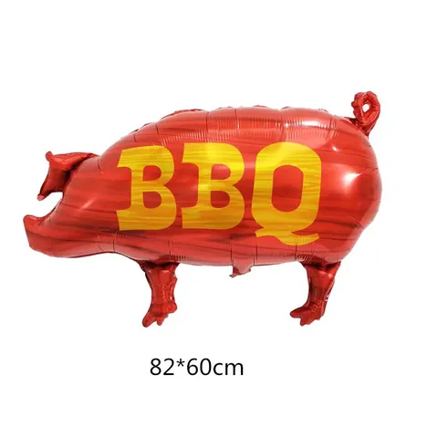 Zomer Outdoor BBQ Feest Ballon Varken Hotdog Gevormde Aluminiumfolie Ballon Voor Kamperen Verjaardagsfeest Decoratie