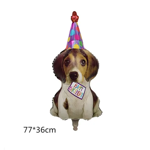Ballons en Feuille d'Aluminium Forme d'Animal Chat Chien pour Décoration de Fête d'Anniversaire pour Enfants
