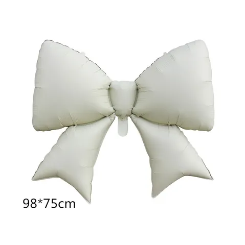 Large Bow Knot Aluminum Foil Balloon Matte Metallic Finish Heart Polka Dot Balloon For Birthday Party Wedding Decor