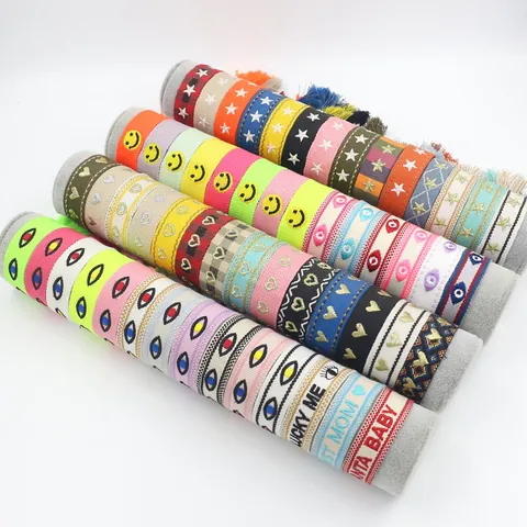 Handgemaakte Boheemse Geweven Boze Oog Armband Voor Dames Heren Borduurwerk Kwastje Verstelbare Vriendschapsarmband Geluk Sieraden Cadeau