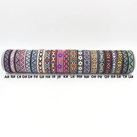 Boheemse Etnische Geweven Armband Verstelbaar Polyester Koord Geometrisch Patroon Vriendschapsarmband Reissieraden