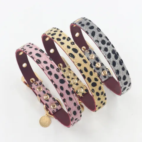 Leopard Print PU Leder Choker Halskette Für Damen Gold Legierung Pfote Anhänger Subkultur Spicy Girl Stil Halsband Zubehör