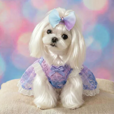 Barrettes à Nœud Mignonnes pour Animaux de Compagnie avec Strass Perle Ruban pour Petits Chiens Chats Mariage Fête