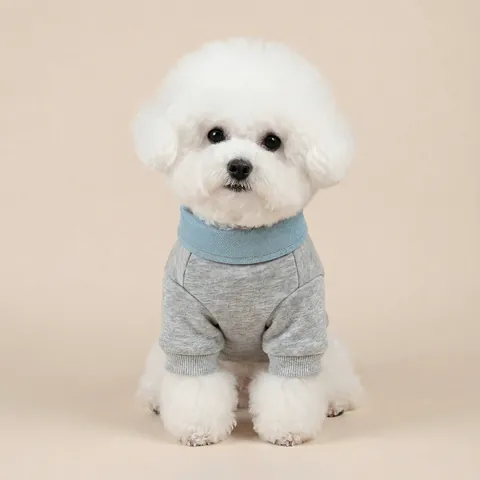 Preppy Academy Style Pet Hoodie Knitted Polyester Faux Two Piece Sweatshirt With D-Ring Leash Attachment Cartoon Bear Embroidery Small Dogs Cats