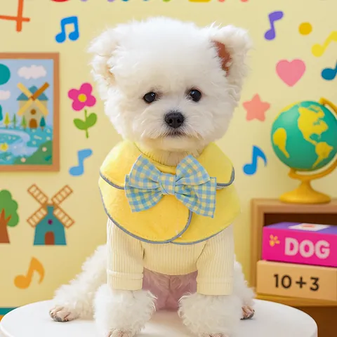 Pet Kindergarten Style Cape Bib Polyester Plaid Bowknot Reflective Strip For Small Dogs Cats Puppy Decorative Collar