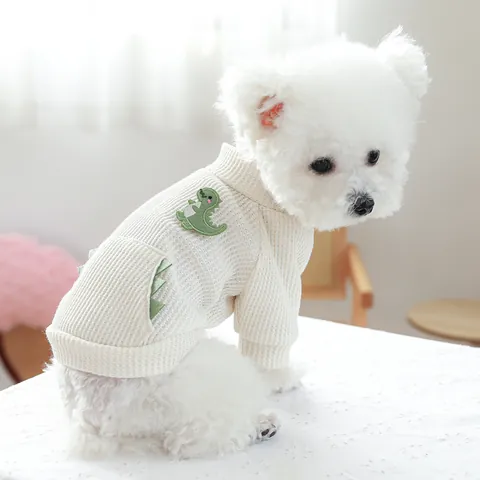 Felpa Con Cappuccio Per Cani E Gatti In Morbido Poliestere Vestiti Caldi Invernali Con Ricamo A Forma Di Dinosauro Cuore Lettera Per Cani Di Piccola E Media Taglia