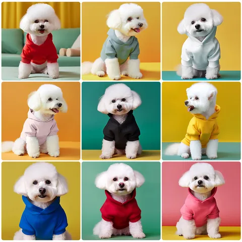 Pet Dog Cat Hoodie Casual Soft Fleece Hooded Sweatshirt Winter Warm Two-Legged Clothes For Small Dogs Puppy Kitten Outdoor Outfit