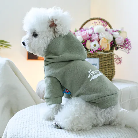 Casual Pet Hoodie Warm Polyester Hundekleidung Mit New York Buchstaben Druck Kapuze Für Kleine Mittlere Hunde Katzen Herbst Winter