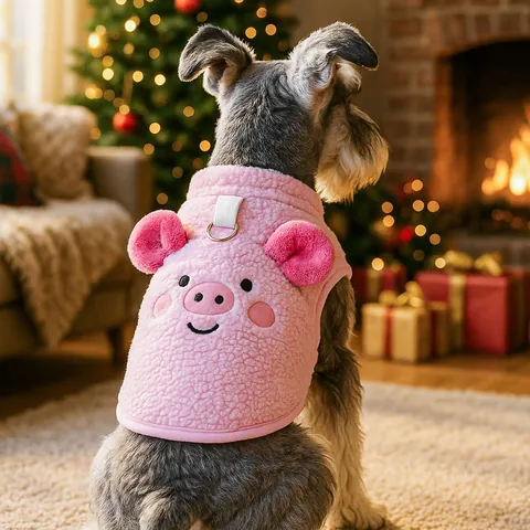 Gilet in Lana di Agnello per Animali Domestici Invernale Imbracatura Caldo Gilet per Cani Sherpa Con Anello a D per Cani Piccoli Gatti Cucciolo Gilet in Pile