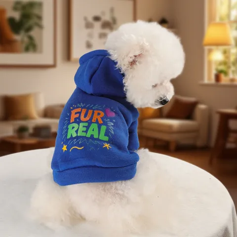 Sweat à Capuche pour Chien d'Automne Hiver Chaud Confortable en Polyester pour Petits Chiens Chats Chiot Vêtements Décontractés Imprimés